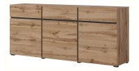 Ensemble meubles de salon HAVANA – Buffet haut, meuble TV, buffet bas – Design moderne chêne et noir