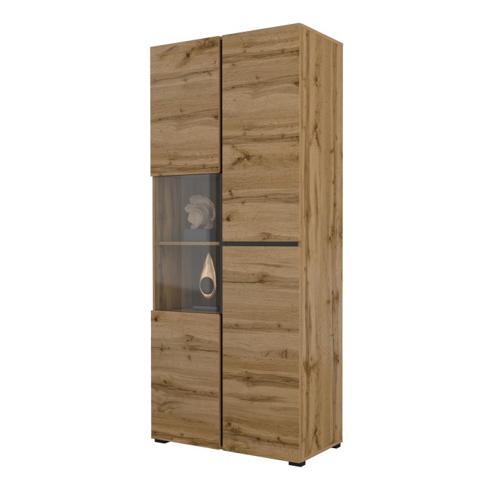 Hoher Vitrinenschrank mit 2...