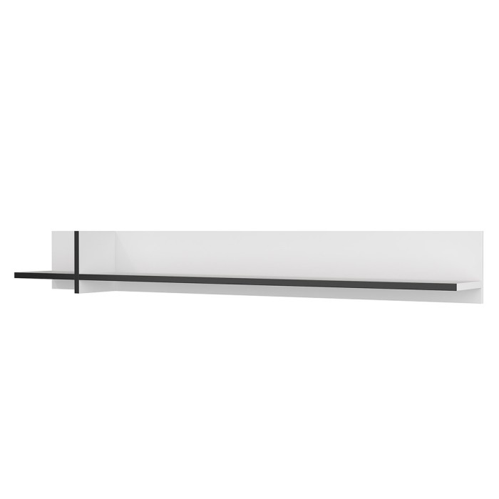 Ensemble de 4 meubles collection HAVANA coloris blanc et noir. Meuble TV XL, vitrine, table basse, étagère