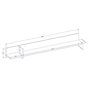 Set di 4 mobili collezione HAVANA colori bianco e nero. Mobile TV XL, vetrina, tavolino, scaffale