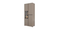 Ensemble de 4 meubles collection HAVANA coloris beige et noir. Meuble TV XL, vitrine, table basse, étagère
