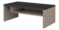Ensemble de 4 meubles collection HAVANA coloris beige et noir. Meuble TV XL, vitrine, table basse, étagère