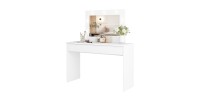 Coiffeuse DIVA blanche – Avec miroir, tiroir et éclairage LED – Élégance et fonctionnalité