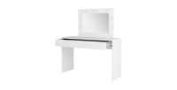 Coiffeuse DIVA blanche – Avec miroir, tiroir et éclairage LED – Élégance et fonctionnalité
