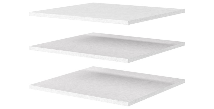 Armoire SLIDE – 120 cm – 2 portes coulissantes – Coloris blanc – Aménagement penderie ou étagères