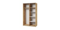 Armoire SLIDE – 120 cm – 2 portes coulissantes – Coloris chêne – Style naturel et moderne