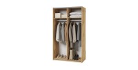 Armoire SLIDE – 120 cm – 2 portes coulissantes – Coloris chêne – Style naturel et moderne