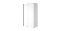 Armadio SLIDE – 120 cm – 2 porte scorrevoli – Colore bianco – Allestimento guardaroba o scaffali