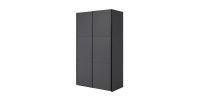 Armoire SLIDE – 120 cm – 2 portes coulissantes – Finition noire – Élégance contemporaine et modulable
