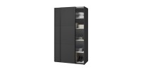 Armoire SLIDE – 120 cm – 2 portes coulissantes – Finition noire – Élégance contemporaine et modulable