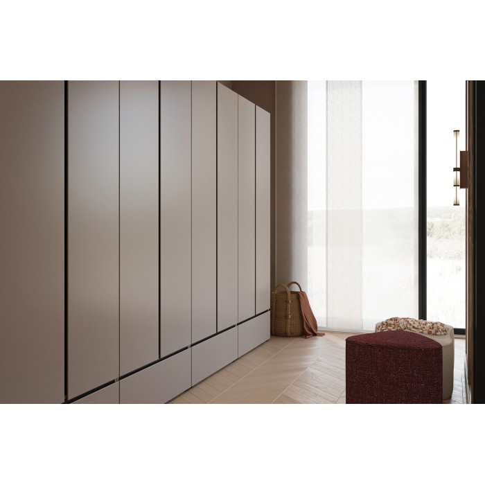 Armadio HAVANA 90 cm - 2 porte + 1 cassetto - Colori bianco e nero - Design moderno e funzionale