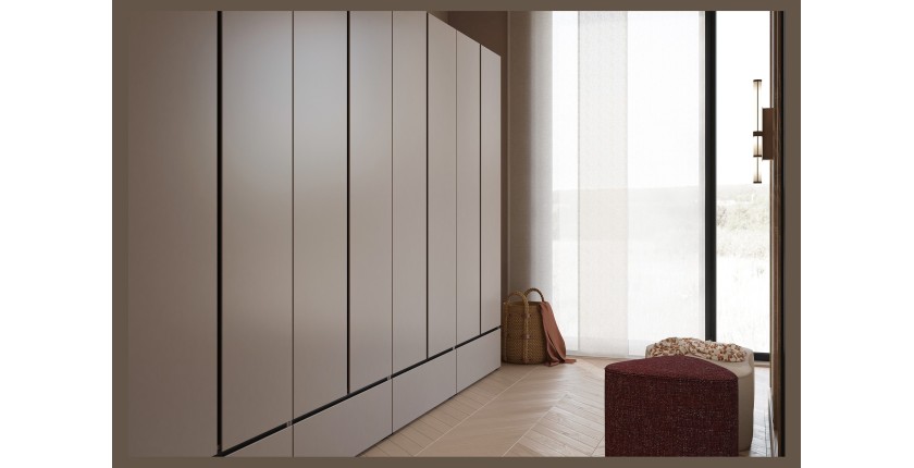 Armoire HAVANA 90 cm – 2 portes + 1 tiroir – Coloris blanc et noir – Design moderne et fonctionnel