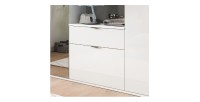 Meuble de rangement BODITE – 2 tiroirs – Blanc laqué – Élégance et praticité
