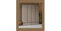 Armario HAVANA 180 cm – Beige y negro – 4 puertas y 2 cajones – Elegancia moderna y almacenamiento XXL