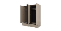 Armoire HAVANA 180 cm – Beige et noir – 4 portes et 2 tiroirs – Élégance moderne et rangement XXL