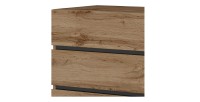 Commode HAVANA chêne et noir – 4 tiroirs – Style naturel et rangement moderne