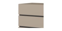 Commode HAVANA beige et noir – 4 tiroirs – Élégance moderne et rangement compact