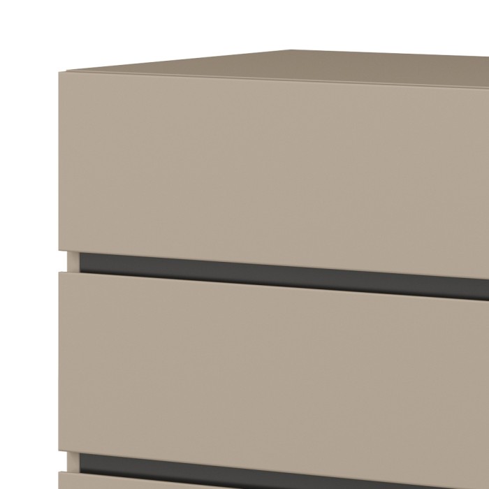 Kommode HAVANA beige und schwarz – 4 Schubladen – Moderne Eleganz und kompakte Aufbewahrung