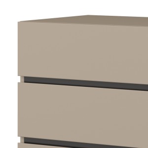 Kommode HAVANA beige und schwarz – 4 Schubladen – Moderne Eleganz und kompakte Aufbewahrung