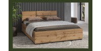 Bett HAVANA 160x200 cm weiß und schwarz – Modernes Designbett für Erwachsenenschlafzimmer