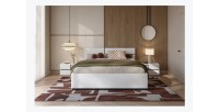Bett HAVANA 160x200 cm Weiß und Schwarz mit Stauraum – Modernes Design und integrierter Stauraum