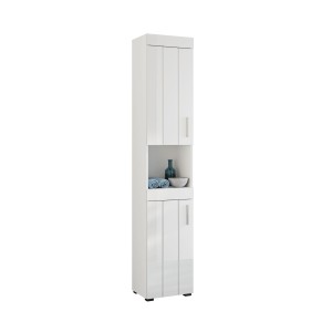 Colonne de salle de bain VENICE – Blanc laqué – Sans miroir