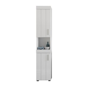 Colonne de salle de bain VENICE – Blanc laqué – Sans miroir