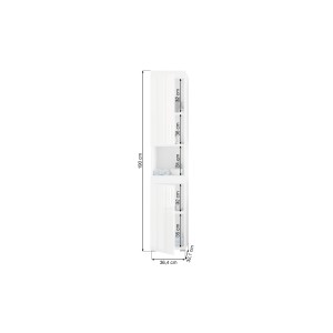 Colonne de salle de bain VENICE – Blanc laqué – Sans miroir