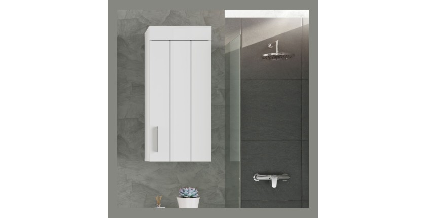Meuble de rangement à suspendre 1 porte – Blanc laqué – VENICE