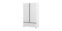 Armoire de rangement HAVANA blanche et noire 2 portes 1 tiroir – Design moderne et pratique