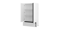 Armoire de rangement HAVANA blanche et noire 2 portes 1 tiroir – Design moderne et pratique