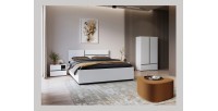 Armoire de rangement HAVANA blanche et noire 2 portes 1 tiroir – Design moderne et pratique