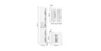Ensemble de salle de bain : meuble sous vasque + armoire de rangement avec miroir – Blanc laqué – VENICE