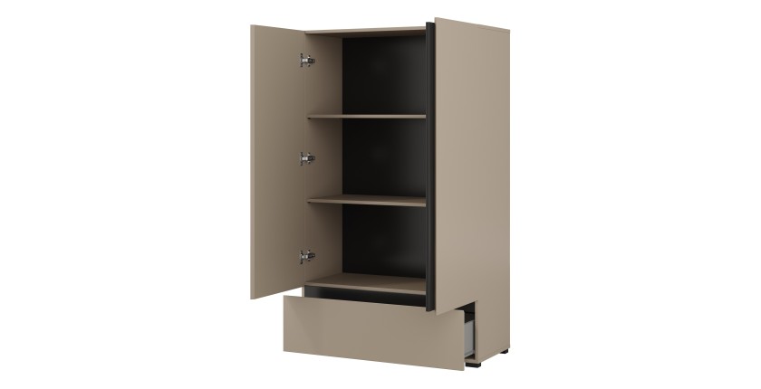 copy of Schwebetürenschrank mit Spiegel - 150 cm - Eichenfarbe - Kollektion ARSALA