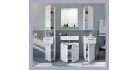 Meuble de rangement salle de bain 1 porte 1 tiroir – Blanc laqué – VICCO