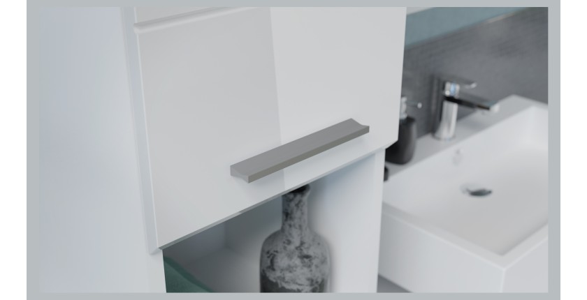 Meuble sous vasque 2 portes – Blanc laqué – VICCO