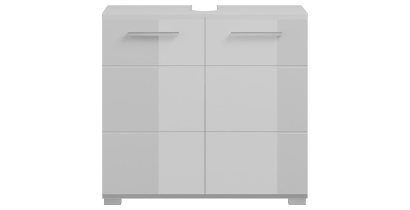 Meuble sous vasque 2 portes – Blanc laqué – VICCO