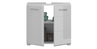 Meuble sous vasque 2 portes – Blanc laqué – VICCO