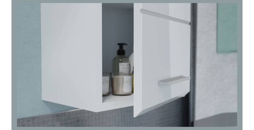 Meuble sous vasque 2 portes – Blanc laqué – VICCO