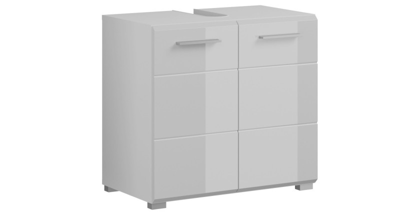 Meuble sous vasque 2 portes – Blanc laqué – VICCO