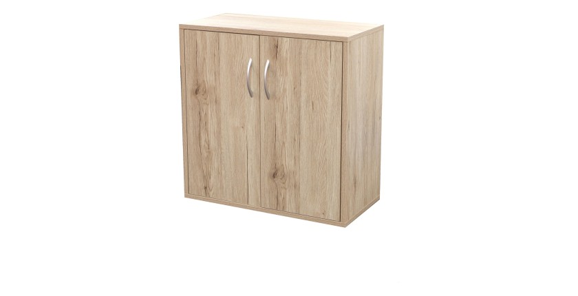 Meuble à chaussures 3 étagères avec 2 portes – 60x30xH60 cm, coloris chêne sonoma – Collection SONORIA