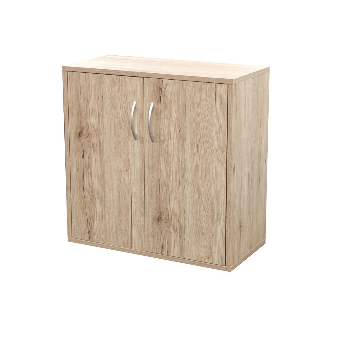 Meuble à chaussures 3 étagères avec 2 portes – 60x30xH60 cm, coloris chêne sonoma – Collection SONORIA