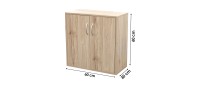 Schoenenkast 3 schappen met 2 deuren - 60x30xH60 cm, sonoma eiken kleur - Collectie SONORIA