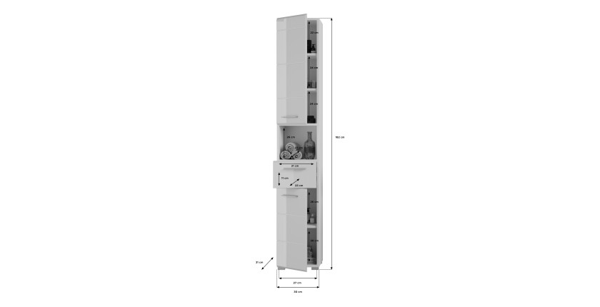 Columna de baño - Blanco lacado - VICCO