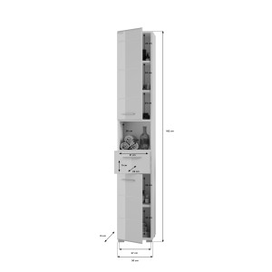 Columna de baño - Blanco lacado - VICCO