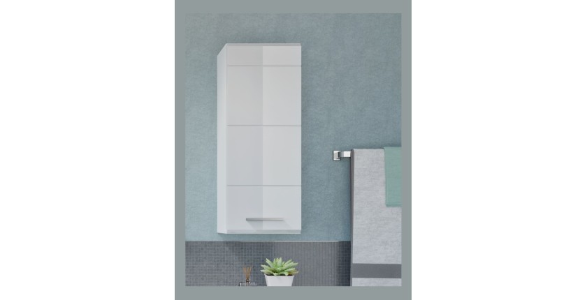 Meuble de rangement salle de bain – Blanc laqué – VICCO