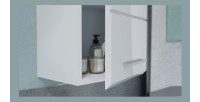 Meuble de rangement salle de bain – Blanc laqué – VICCO