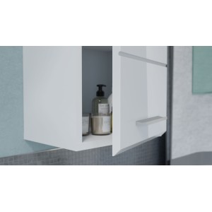 Meuble de rangement salle de bain – Blanc laqué – VICCO