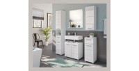 Meuble de rangement salle de bain – Blanc laqué – VICCO
