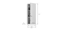 Meuble de rangement salle de bain – Blanc laqué – VICCO